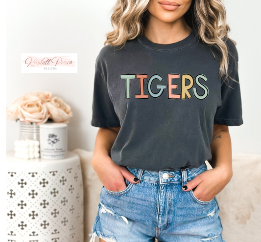 Boho Tigers Short Sleeve T-Shirt