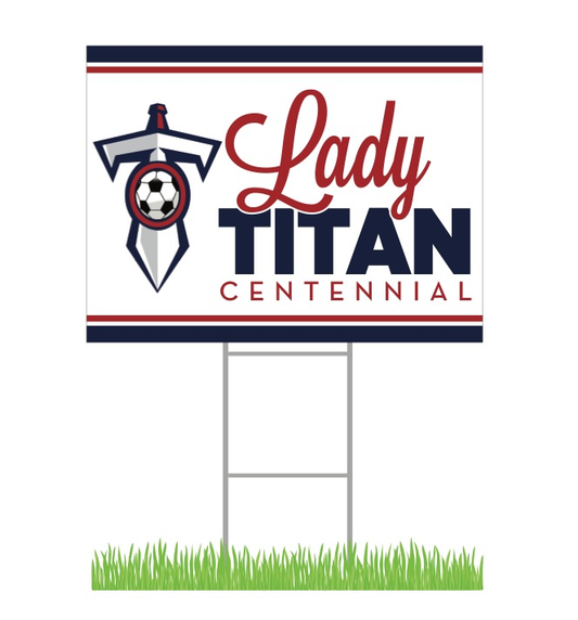 Vintage Lady Titan Yard Sign