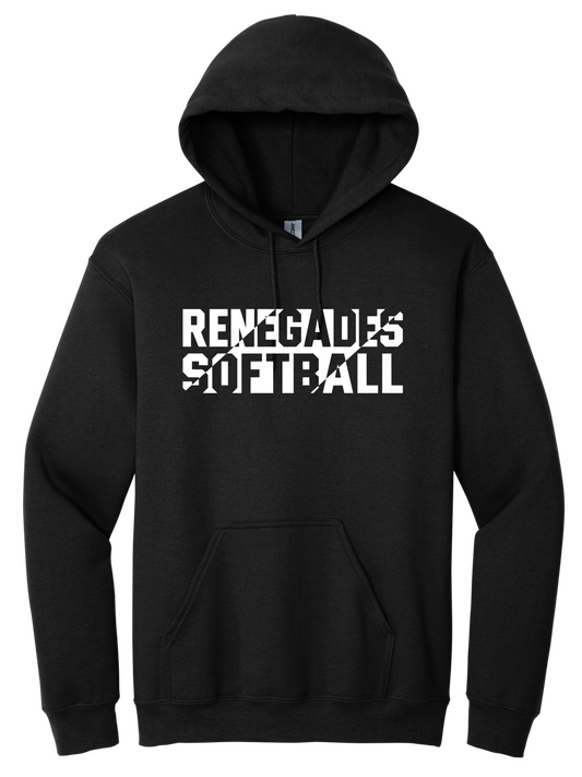 Renegades Softball Retro Hoodie - Black