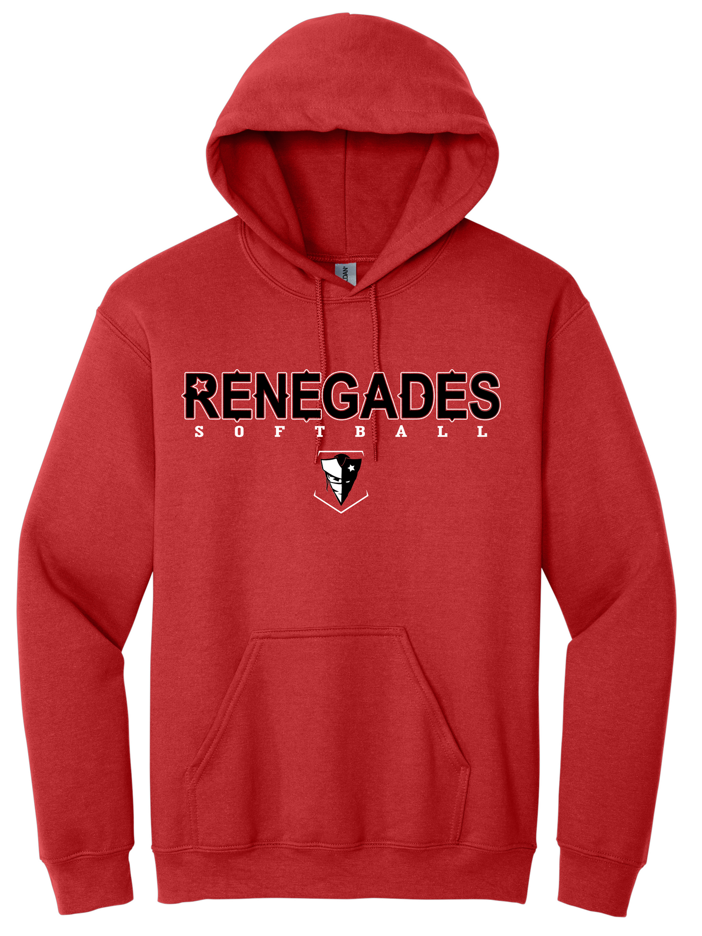 Renegades Softball Vintage Hoodie - Red