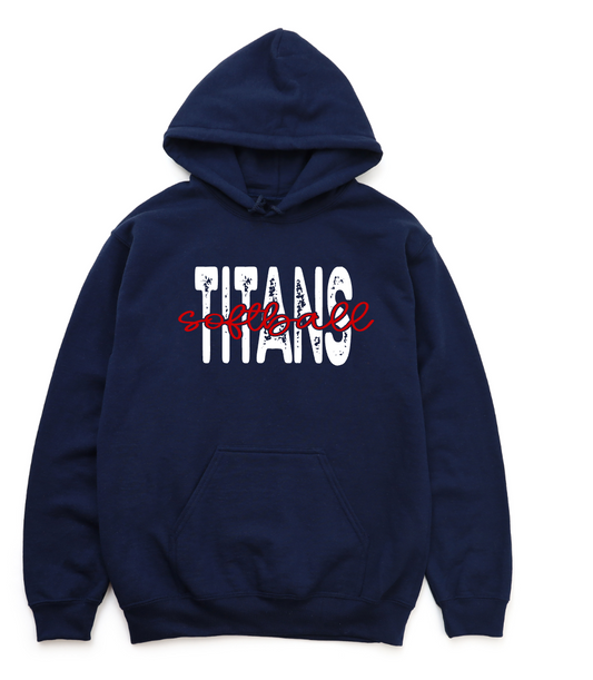 Distressed Titans Softball Hoodie