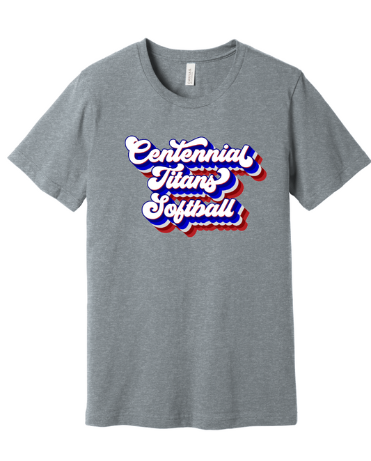 Retro Centennial Titans Softball Cotton T-Shirt